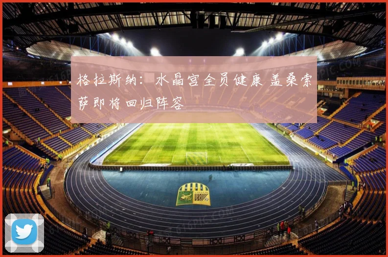 格拉斯纳：水晶宫全员健康 盖桑索萨即将回归阵容